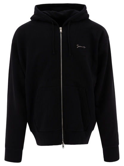 WEAVER OBJET PRINTED FLEECE HOODED ZIP-UP