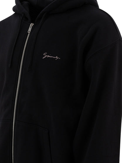 WEAVER OBJET PRINTED FLEECE HOODED ZIP-UP