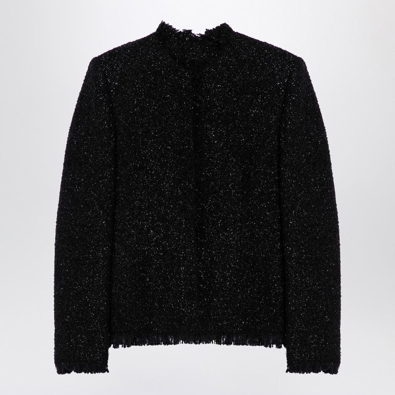 Black Tweed And Lurex Jacket