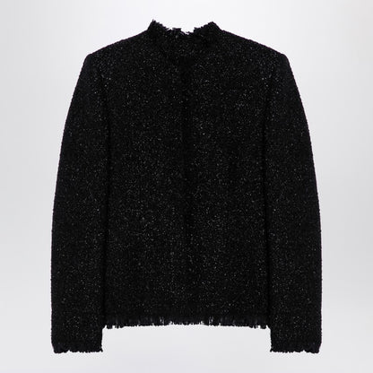 Black Tweed And Lurex Jacket