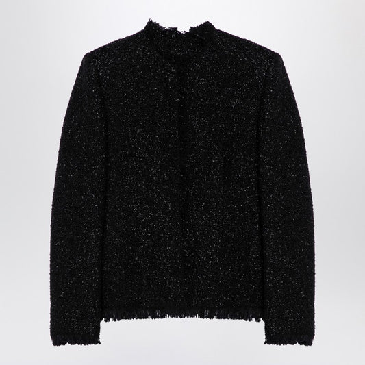 Black Tweed And Lurex Jacket