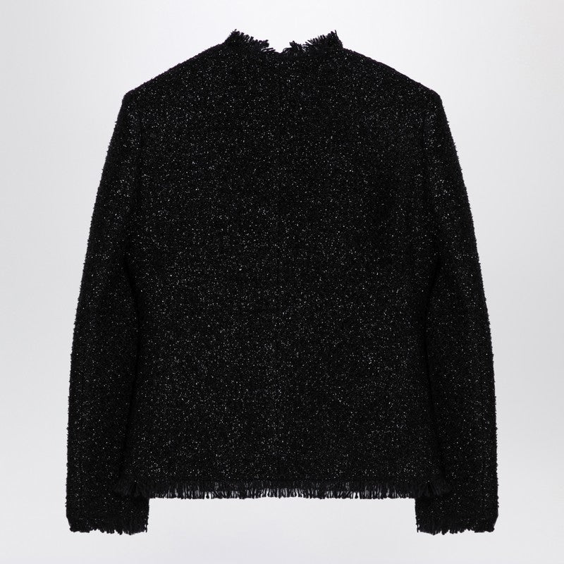 Black Tweed And Lurex Jacket
