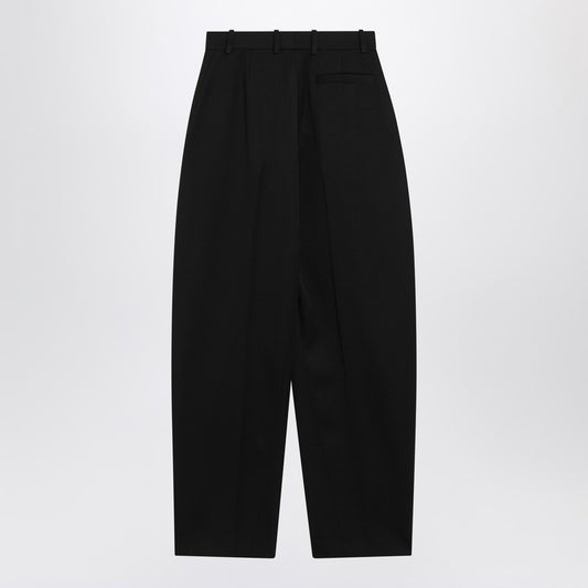 Black wool trousers