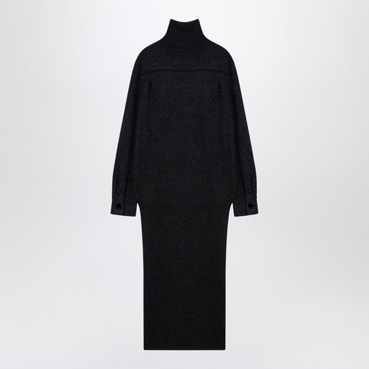 Bağcıklı Koyu Gri Balıkçı Yaka