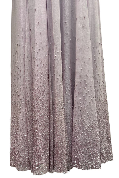 BEADED CRYSTALLIZED GEORGETTE DRESS