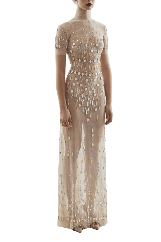 BEADED LONG DRESS