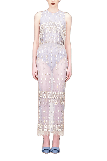 BEADED MIDI DRESS