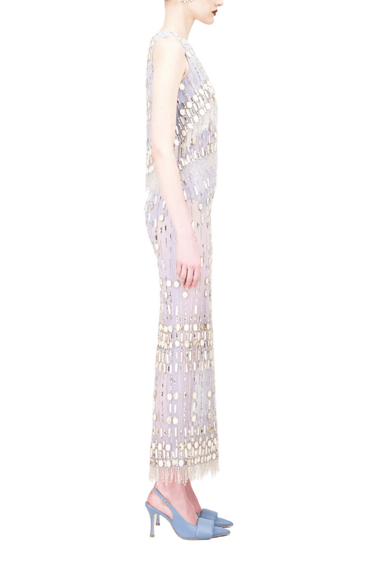 BEADED MIDI DRESS