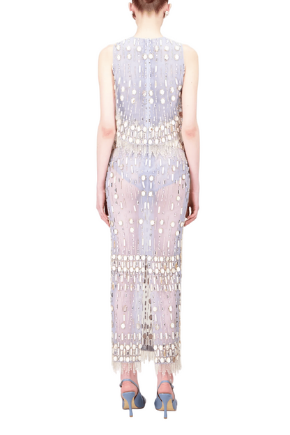 BEADED MIDI DRESS