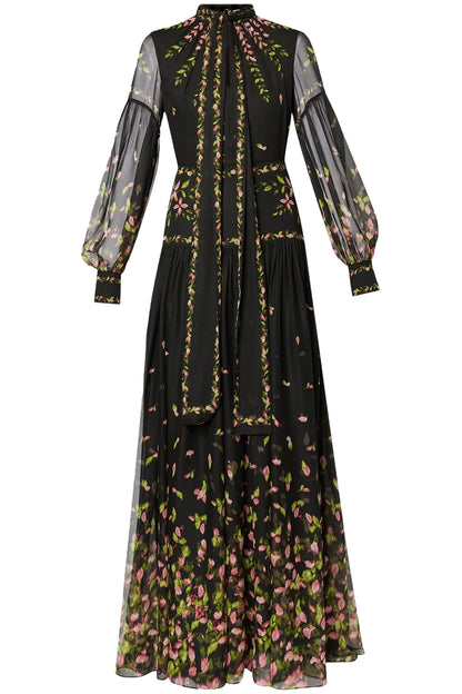 BLOUSON SLEEVE GOWN