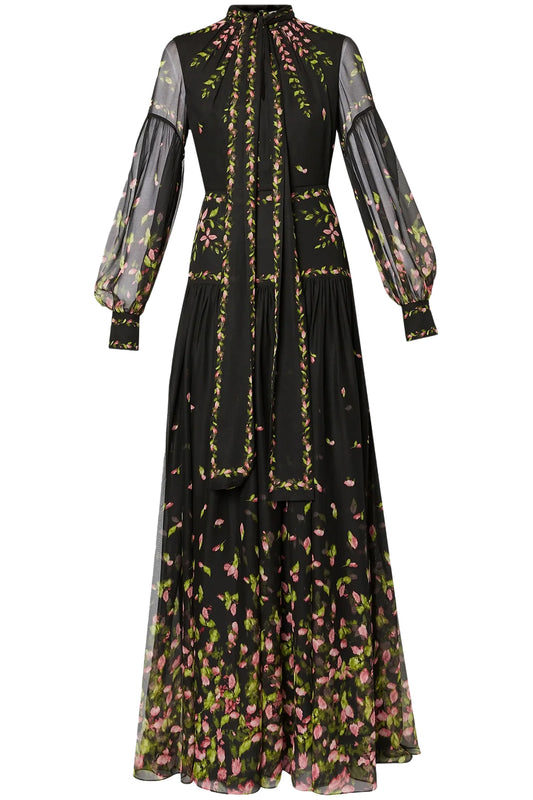 BLOUSON SLEEVE GOWN
