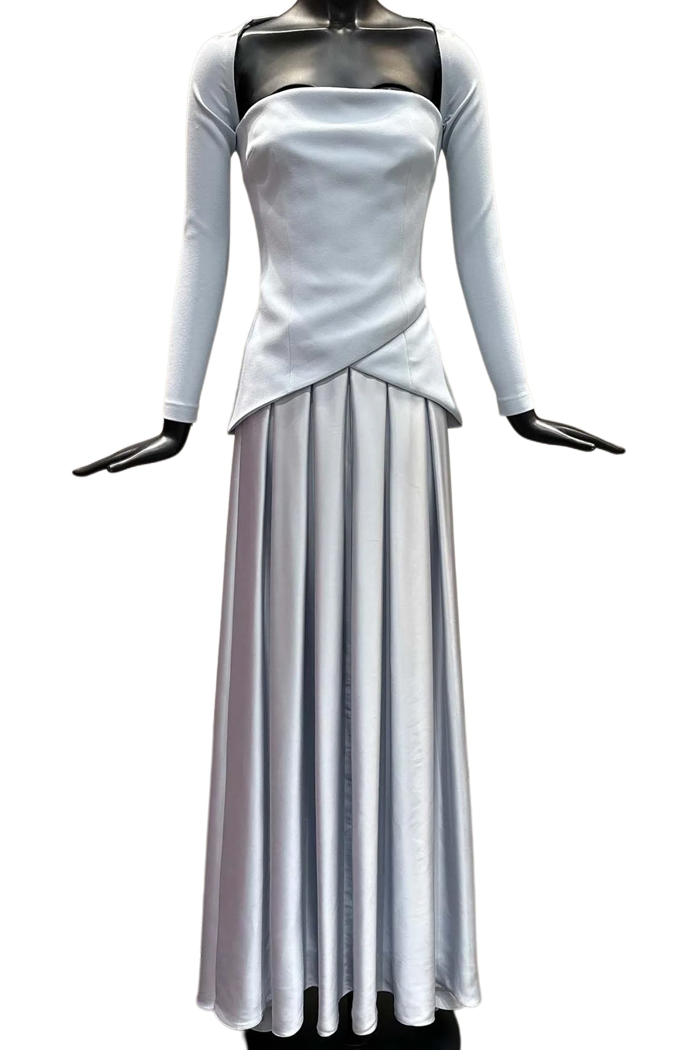BLUE LONG SLEEVE GOWN
