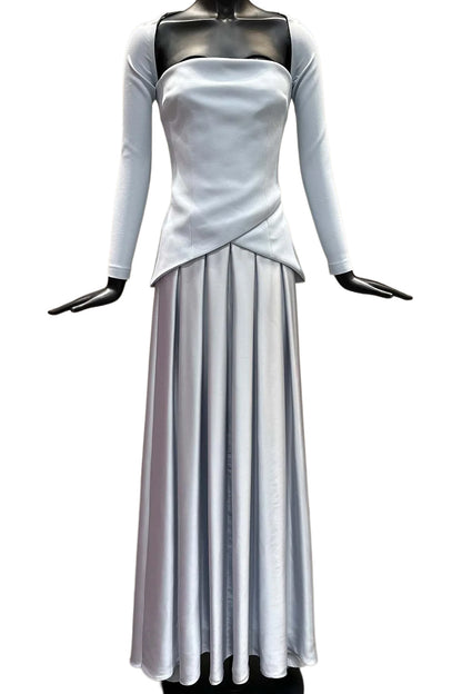 BLUE LONG SLEEVE GOWN