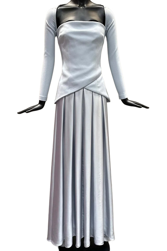 BLUE LONG SLEEVE GOWN
