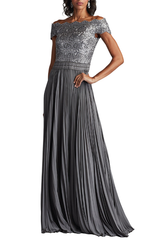 BODE SEQUIN EMBROIDERED LACE AND TULLE GOWN