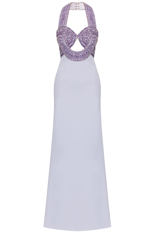 CRYSTAL EMBELLISHED BUSTIER GOWN