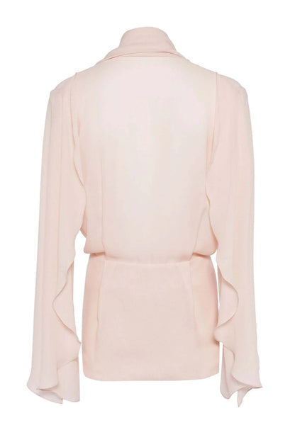 BUTTONED SILK BLOUSE