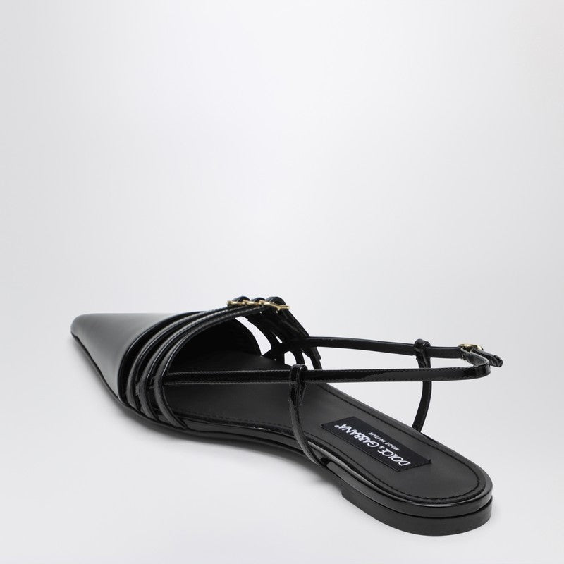 Black Patent Low Slingback