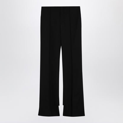 Black Asymmetrical Wool Trousers