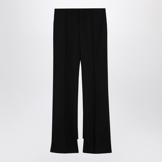 Black Asymmetrical Wool Trousers