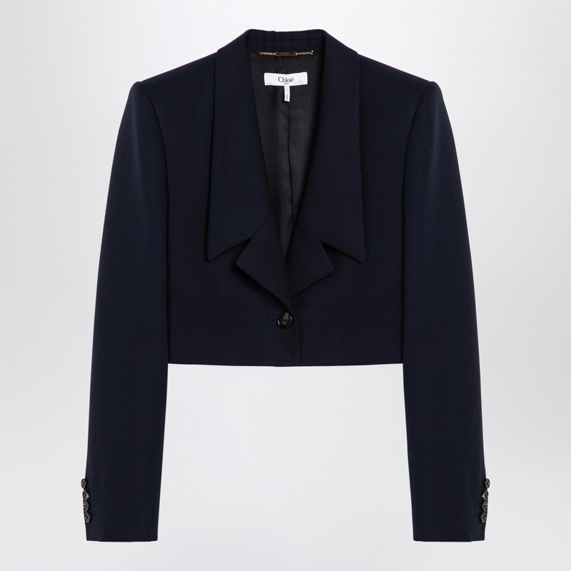 Blue Wool Short Spencer Jacket