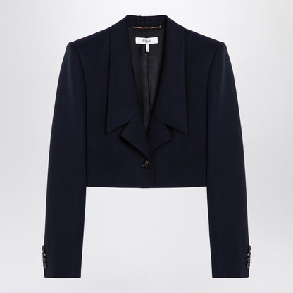 Blue Wool Short Spencer Jacket