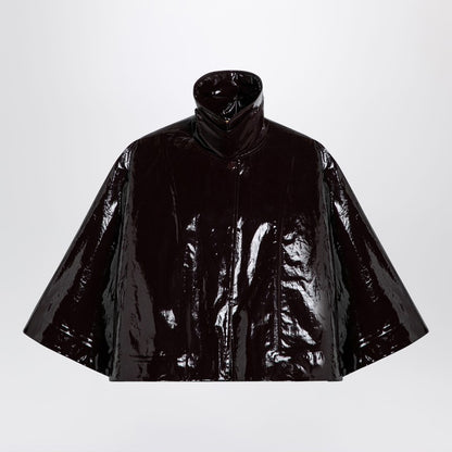 Short Brown Shiny Cotton Cape