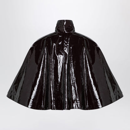 Short Brown Shiny Cotton Cape