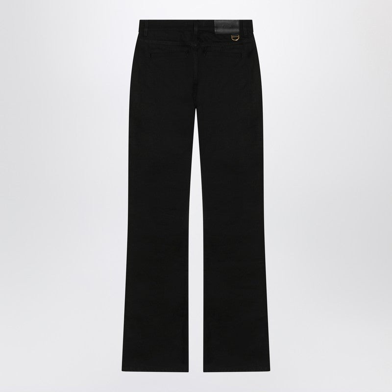 Black slim jeans with charm zip