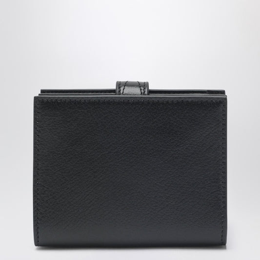 Paddington square wallet in black leather