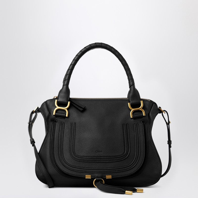 Marcie bag in black grained leather