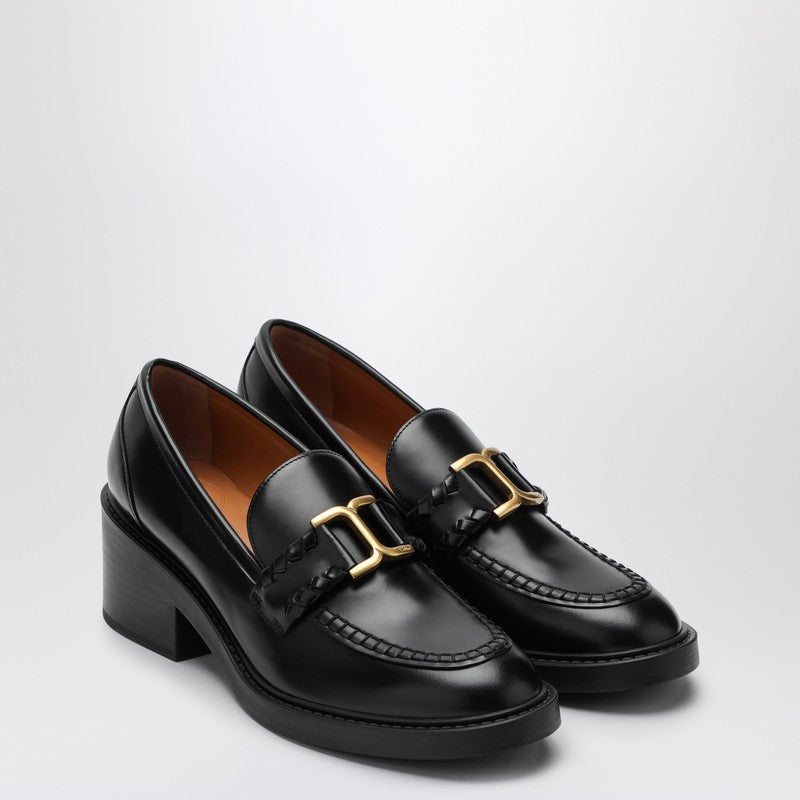 Merci Black Heeled Loafer