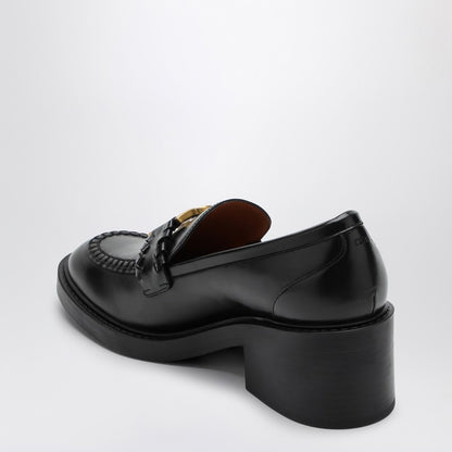 Merci Black Heeled Loafer