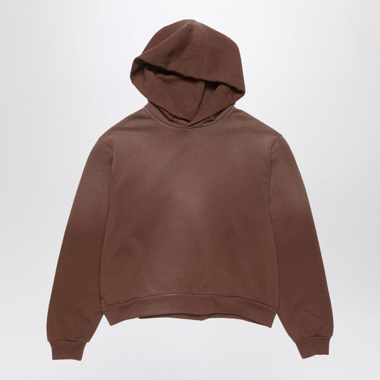 Logo hooded sweater chocolate