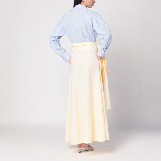 Clarence shirt dress blue/yellow