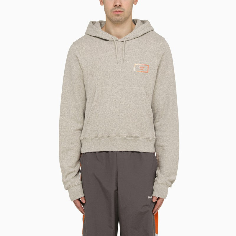 Shop Grey cotton hoodie ❘ Netdressed