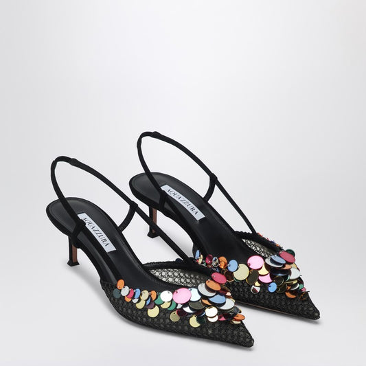 Black Can Can Pumps 50 With Paillettes