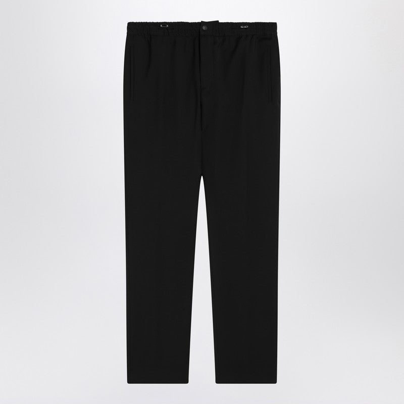 Black Wool-blend Trousers