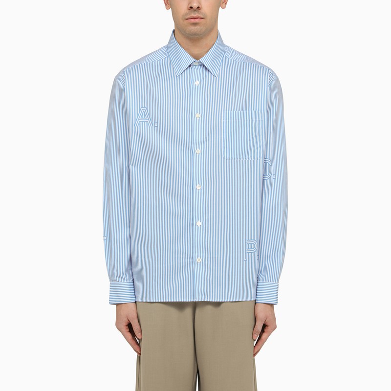 Blue striped cotton shirt