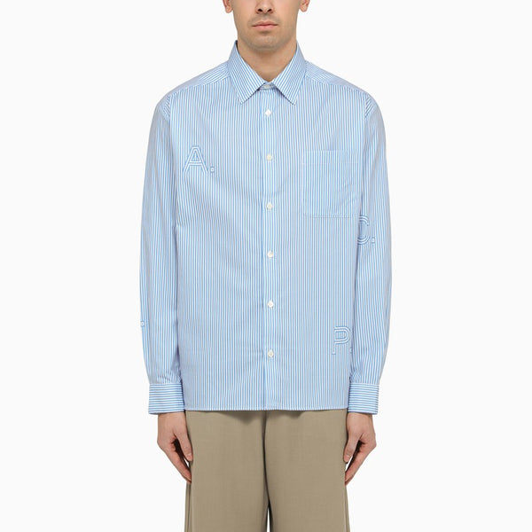 Blue striped cotton shirt