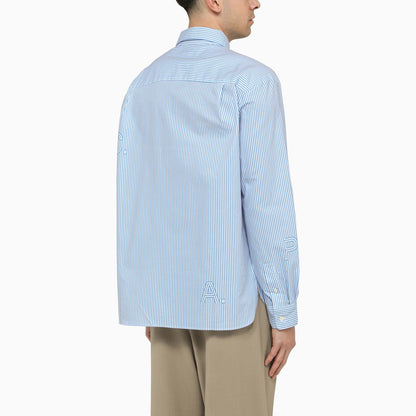 Blue striped cotton shirt