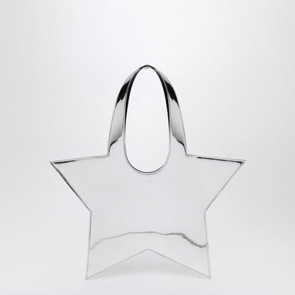 Mini Star Mirrored Silver Tote Bag