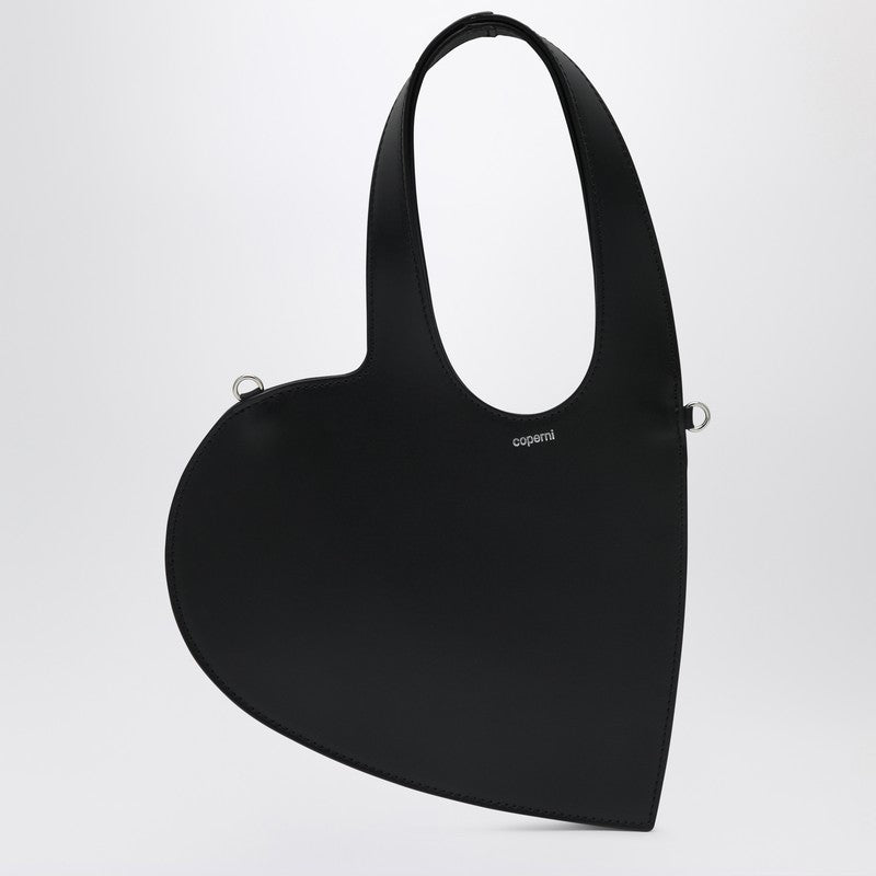 Mini Heart Bag In Black Leather