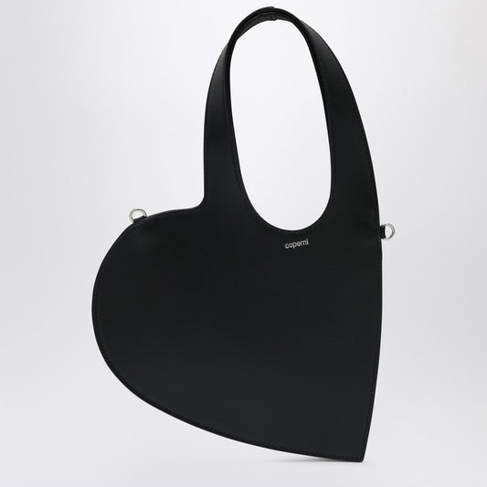 Mini Heart Bag In Black Leather