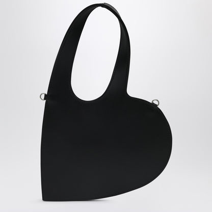 Mini Heart Bag In Black Leather