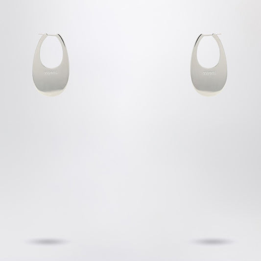 Large Silver Swipe Earrings