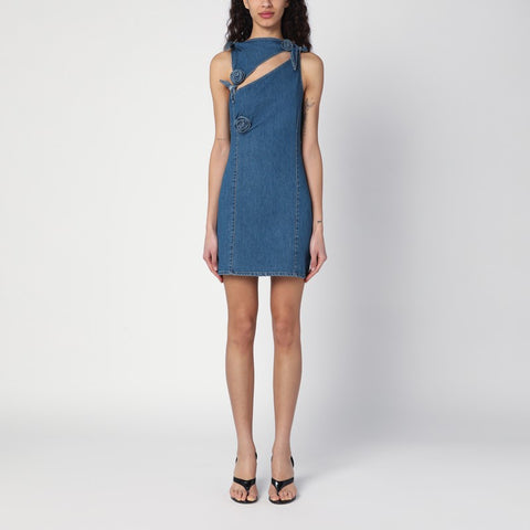 【関税&送料込】Coperni Mini Blue Denim Dress With Floral Pa Denim Asymmetric Flower Mini Dress – Coperni
