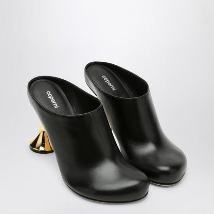 Orchestra Closed Mule Heel In Black Leather