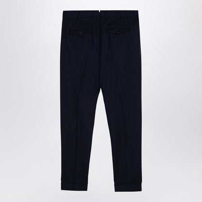 Rebel Navy Virgin Wool Trousers