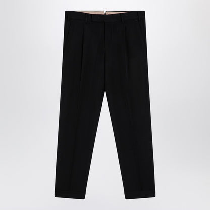 Black Virgin Wool Trousers